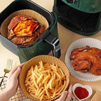 Air Fryer Paper Liners, 50 PCS Non-stick Disposable Liners, Baking Paper for Air Fryer Oil-proof, Water-proof, Food Grade Parchment for Baking Roasting Microwave