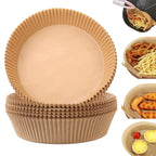 Air Fryer Paper Liners, 50 PCS Non-stick Disposable Liners, Baking Paper for Air Fryer Oil-proof, Water-proof, Food Grade Parchment for Baking Roasting Microwave
