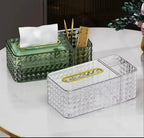 Multifunctional 2 in 1 Acrylic Tissue Box with Holder