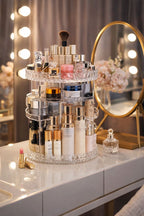 360 Rotating Adjustable Acrylic Cosmetic Storage Organizer