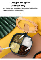 Spice kit masala box 4 grids spice box 4 grid spice jar spice container best kitchen organizer