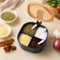 Spice kit masala box 4 grids spice box 4 grid spice jar spice container best kitchen organizer