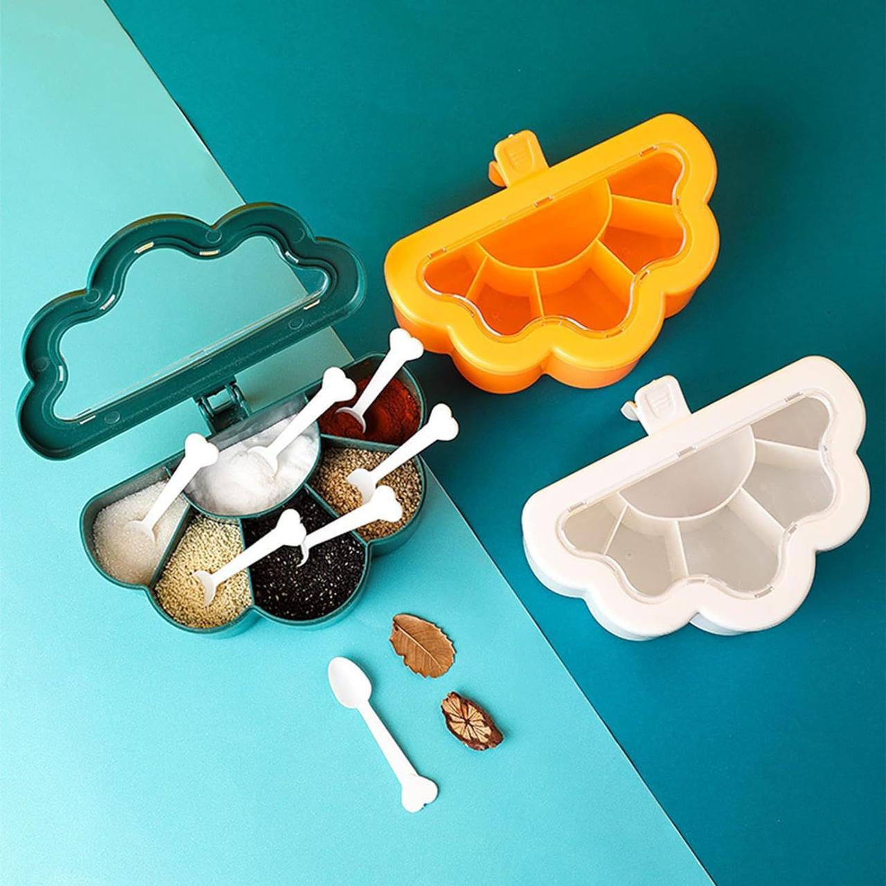6 Portion Masala Seasoning Box with 6 Spoons