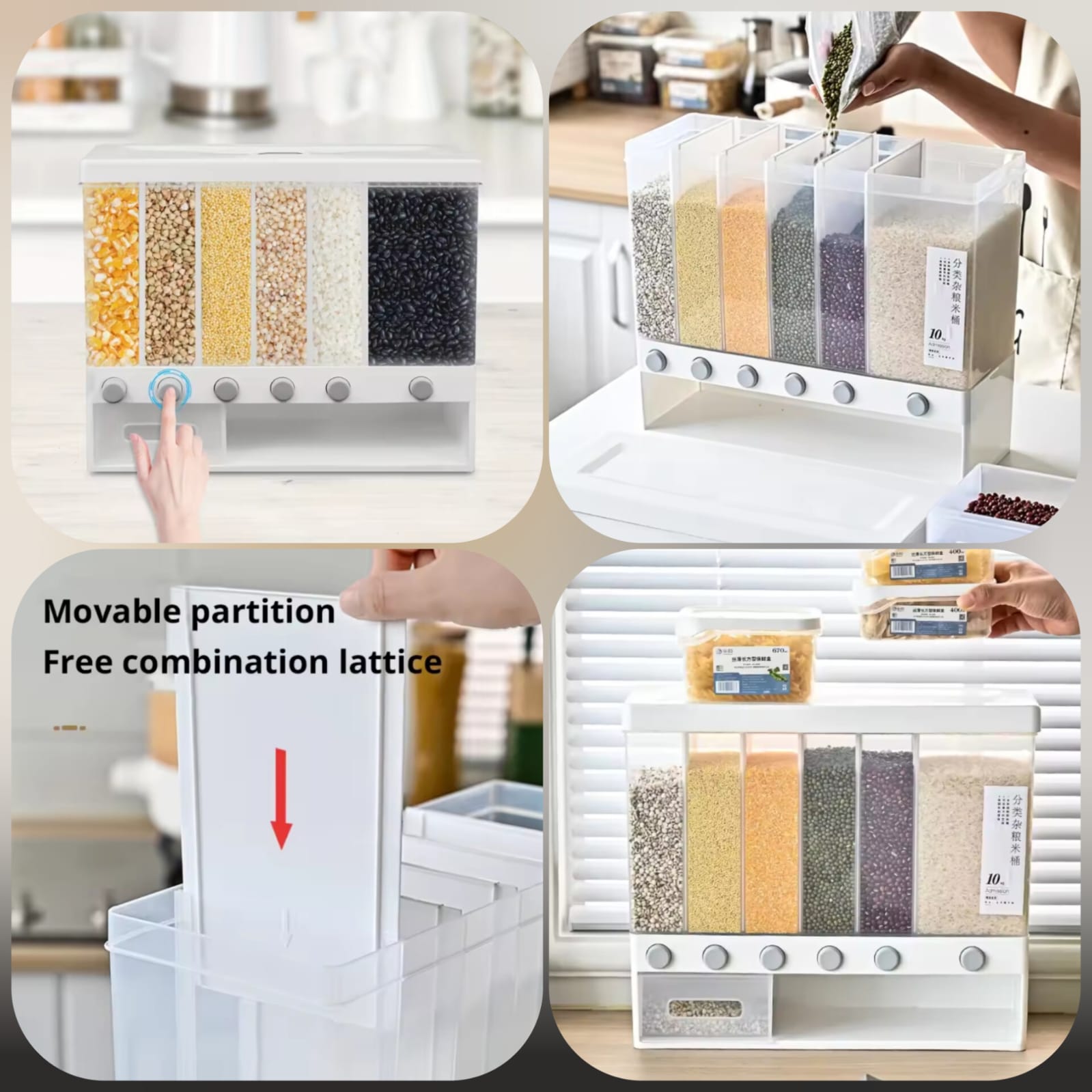 6 in 1 Cereal Dispenser (Premium Quality)
