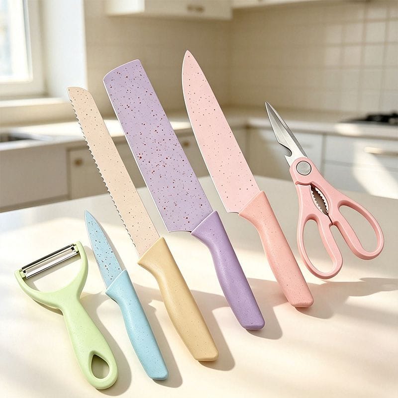 6 Pieces Sharp Kitchen Knife Peeler Set (Made in Chain)