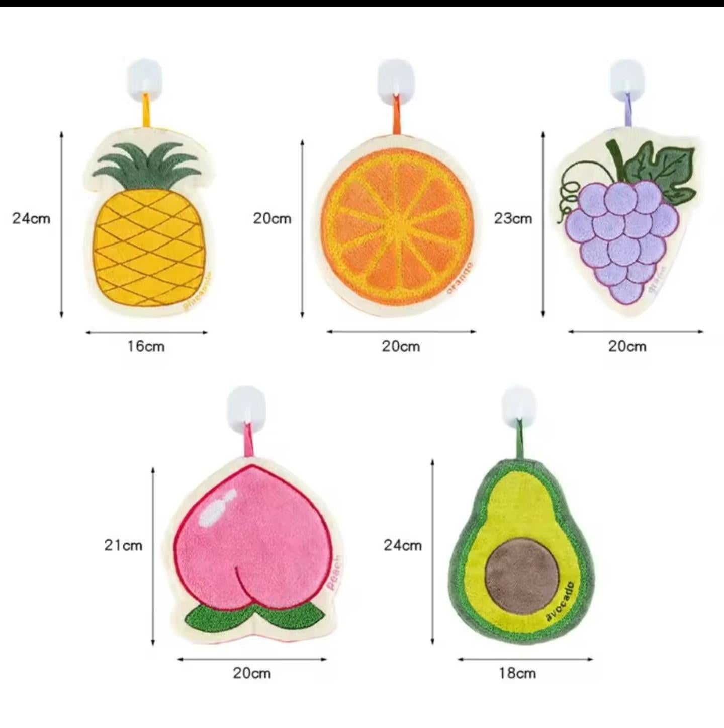 Cut Fruit Absorbent Kitchen Fleece Hanging Towel