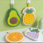Cut Fruit Absorbent Kitchen Fleece Hanging Towel