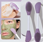 Double Headed Silicone Facial Mask Brush