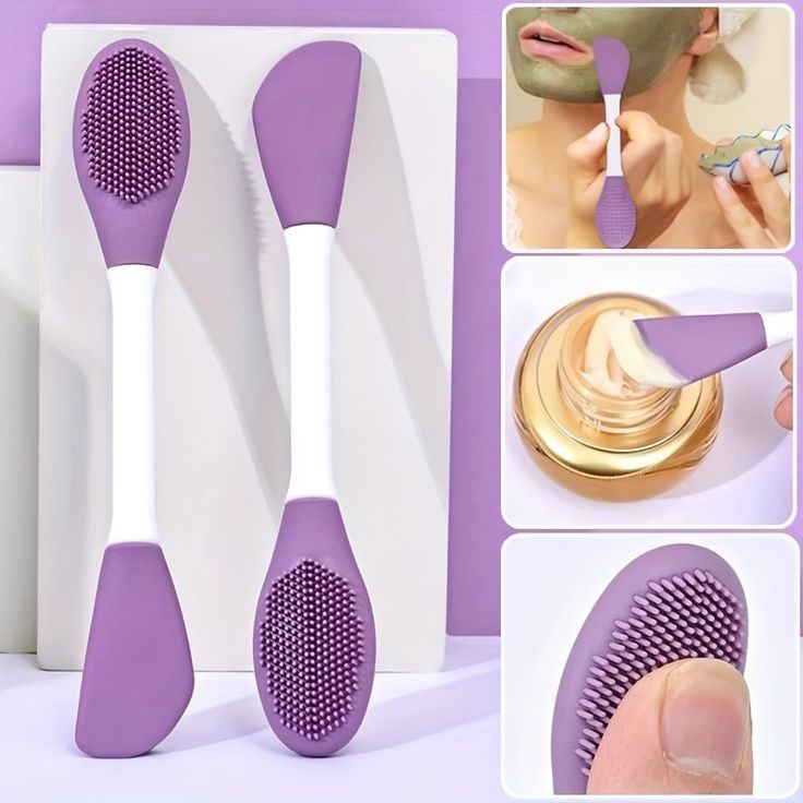 Double Headed Silicone Facial Mask Brush