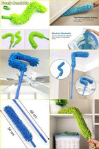 Flexible Micro Fiber Duster With Telescopic Stainless Steel Handle for Fan Cleaning Specially