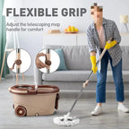 Premium 360° Spin Mop with Wheels
