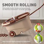 Premium 360° Spin Mop with Wheels