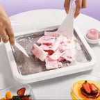 Ice Cream maker, No-Plug-In Smoothie Frying Pan Food-Grade