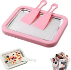Ice Cream maker, No-Plug-In Smoothie Frying Pan Food-Grade