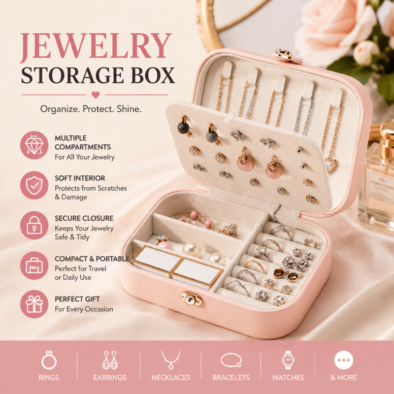 LEATHER JEWELLERY BOX BIG (High Quality)