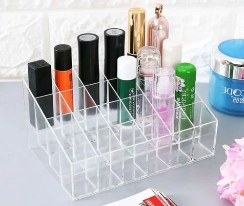 24 Grid Makeup Organizer Storage Box Cosmetic Box Lipstick Jewelry Box Case Holder Display Stand make up organizer