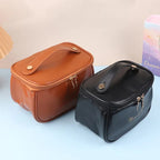 Portable makeup pouch or bag feminine large size waterproof travel toiletries tissue cute PU ladies toiletry bag