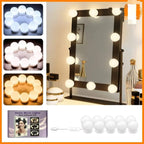 Vanity Light LED Bulbs for Makeup Mirror Stand | 8 Bulbs with 3 Light Modes