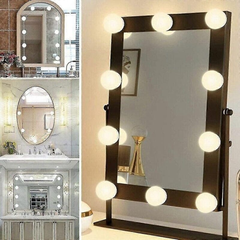 Vanity Light LED Bulbs for Makeup Mirror Stand | 8 Bulbs with 3 Light Modes