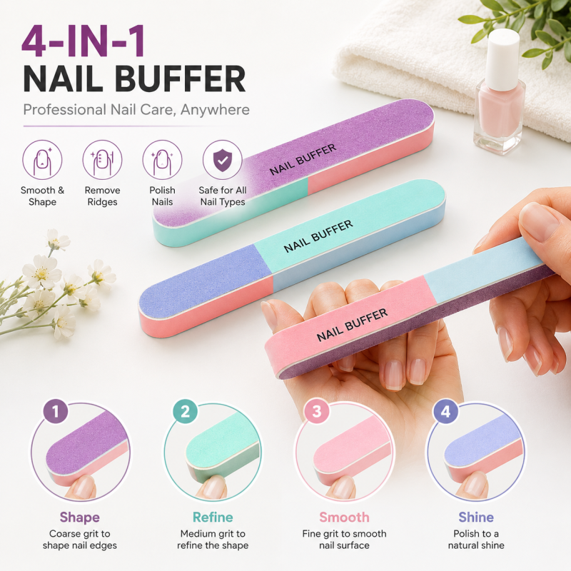 Nails Filler Nail Filer and Buffer Block Nail Buffering Files 7 Steps Washable Emery Boards Professional Manicure And Pedicure Tools