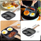 Non-stick 3 in 1 frypan