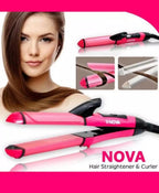 2 In 1 Nova Hair Straightener & Curler