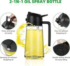 Oil Dispenser Bottle 2 in1 Oil Spray Jug