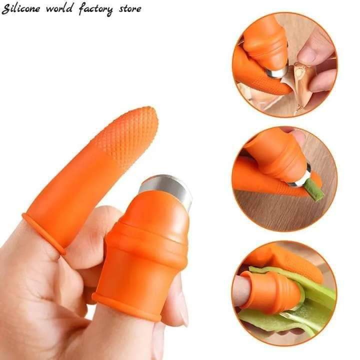 Orange Silicone Thumb Cutter