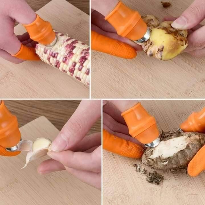 Orange Silicone Thumb Cutter
