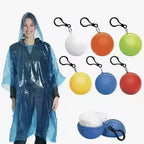 *Portable Keychain Ball Rain Coat | Emergency Disposable Rain Poncho | Mix Color*