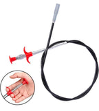 0cm 160cm Metal Wire Spring Pipe Dredging Tool - Flexible Drain Opener & Hair Catcher - Sink Sewer Cleaning Hook - Clog Remover for Kitchen, Bathroom & Toilet - 4 Claw Spring Grip