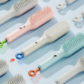 Telescopic self-cleaning Hair brush