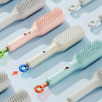 Telescopic self-cleaning Hair brush