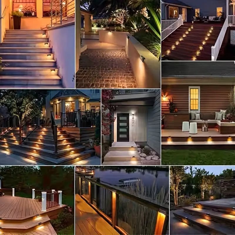 Waterproof solar deck fence lights (pack of 4)