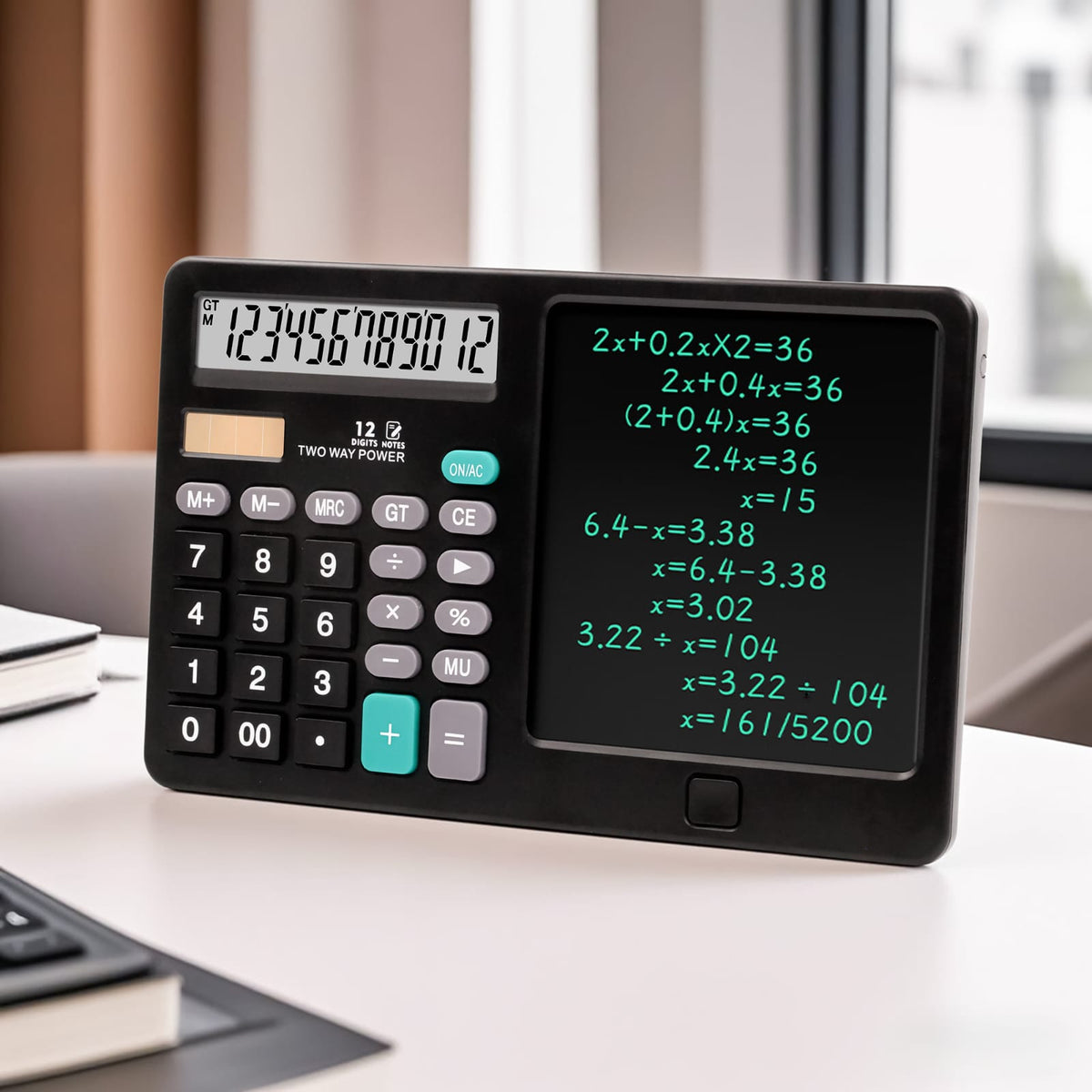 2-in-1 Smart Calculator & LCD Writing Pad