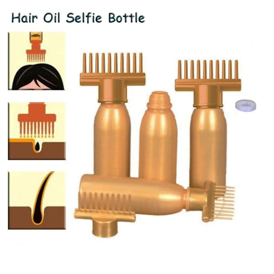 Yellow Hair Oil Bottle