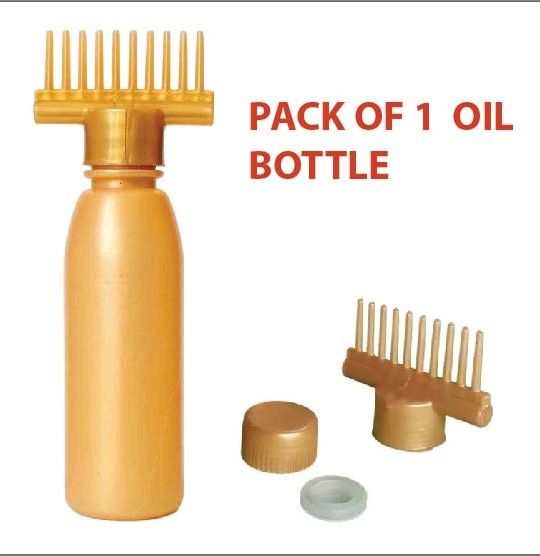 Yellow Hair Oil Bottle
