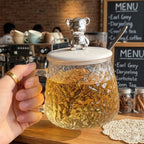 Transparent Bear Glass Mug & Handle With Spoon (400ml)