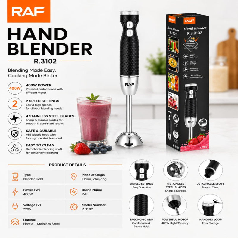 RAF R.3102 Hand Blender - 400W