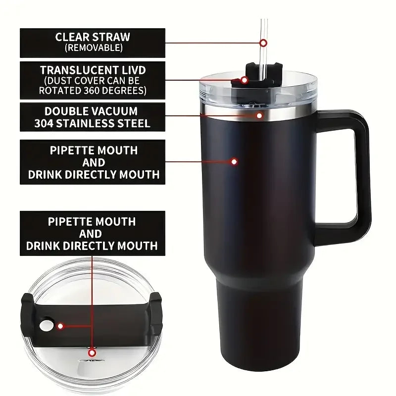 Tumbler with straw (simple) Tumbler with Handle Straw 1200ml