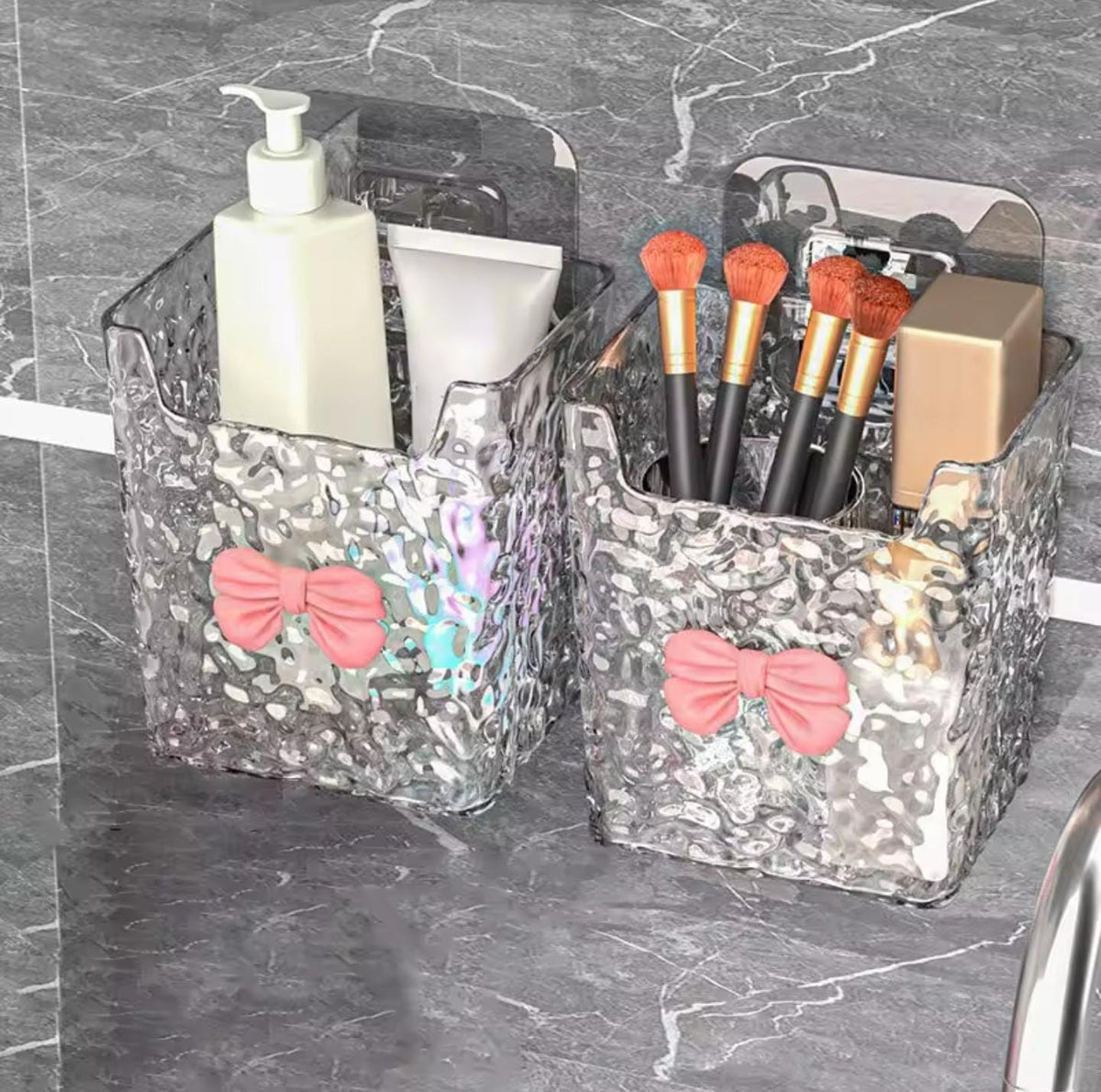 Punch Free Wall Mounted Makeup Brush Holder