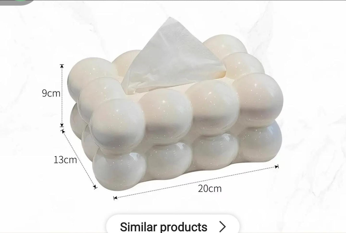 Bubble Bow Tissue Box