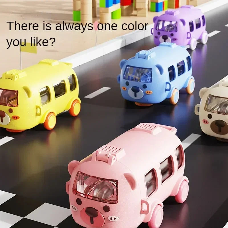 School Bus bottle Bus Shaped Water Bottle For Kids - Leak-proof School Bus Water Bottle with Straw & Strap