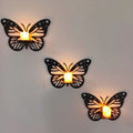 Pack Of 3 Decorative Wooden Butterfly With Candles