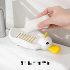Cute Duck Soap Dish with Drain for Bathroom - Portable and Separable Cartoon Soap Box