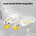 Cute Duck Soap Dish with Drain for Bathroom - Portable and Separable Cartoon Soap Box