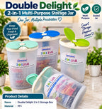 Duble delight storage jar 2 in 1