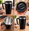 Premium Stainless Steel Travel Coffee Mug with Leak-Resistant Lid | Double Wall Insulated Coffee Cup for Hot & Cold Beverages
