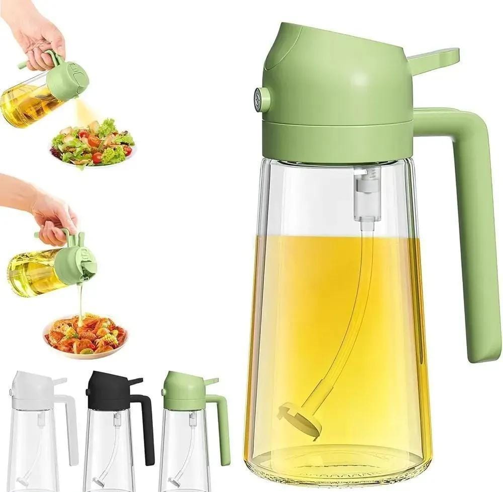Oil Dispenser Bottle 2 in1 Oil Spray Jug