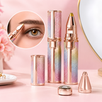 2 in 1 Flawless (Pink) Eyebrow shaping & Upper-Lip Hair removal Machine | 2 in 1 function eyebrow and upper lips trimmer